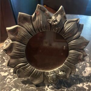 Richard Cipolla Sunflower picture frame with 2 lady bugs & a fly.